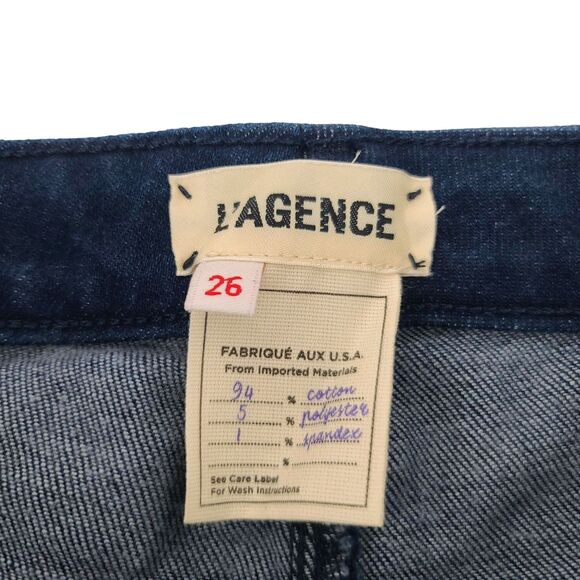 L’Agence Revolve Elysee Low Rise Flare Jeans Indigo Size 26 - Picture 4 of 8